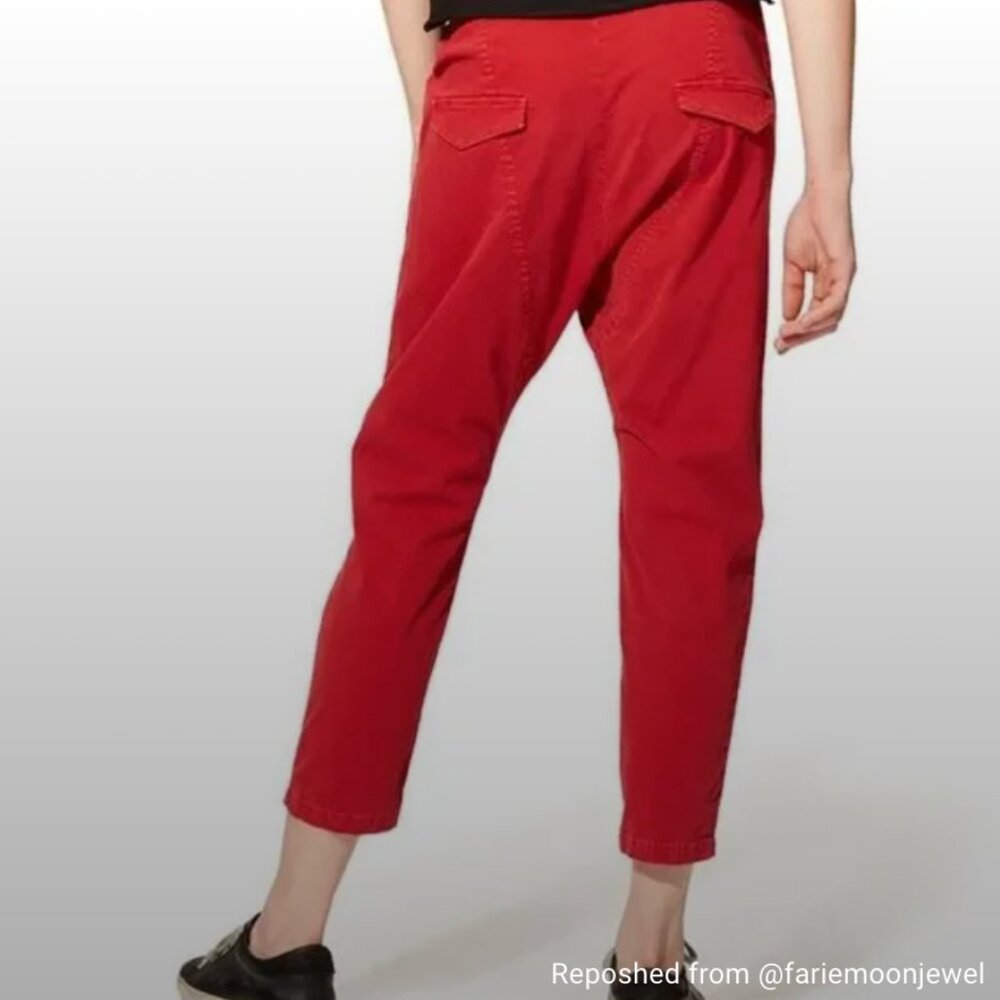 Nili Lotan Red Joggers Signature Pockets S